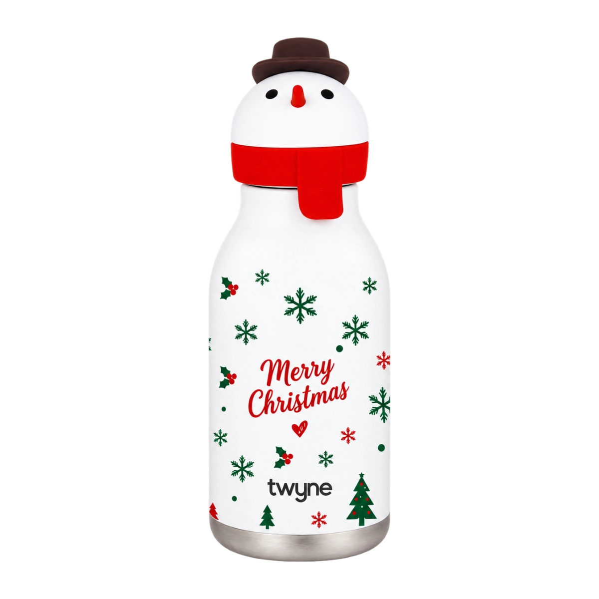 Twyne Snowman bottle with character cap