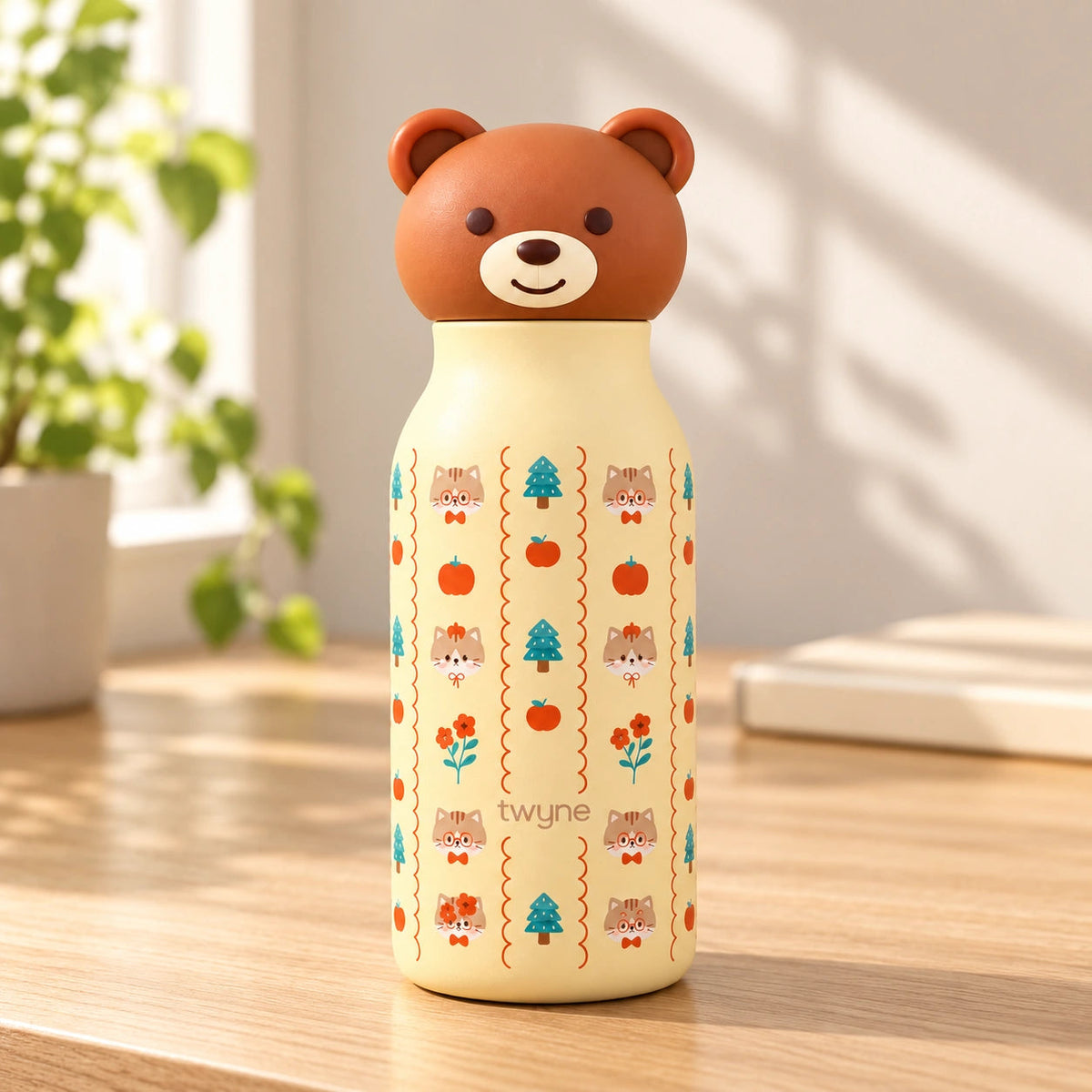 Twyne Bear bottle on a desk