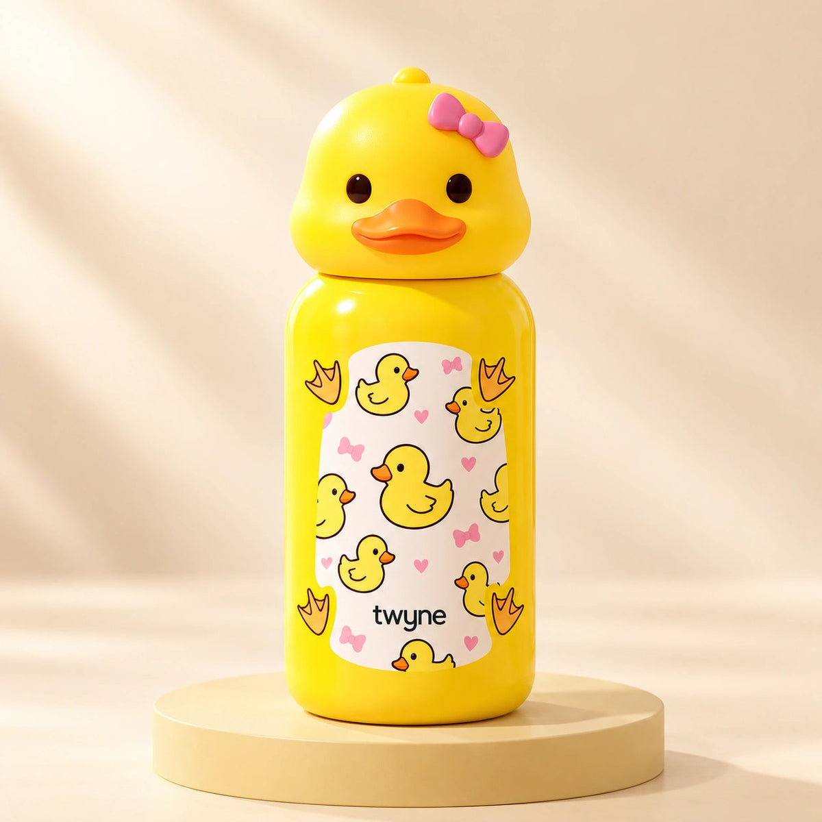 Twyne Duck bottle on a studio pedestal