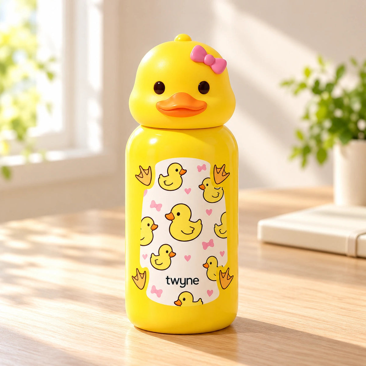 Twyne Duck bottle on a desk