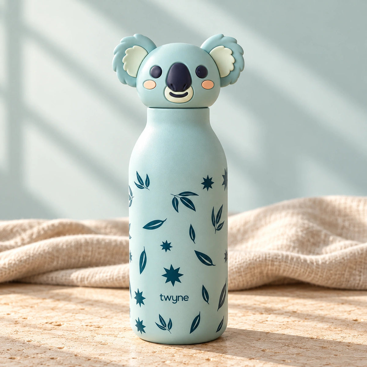 Twyne Koala bottle on linen