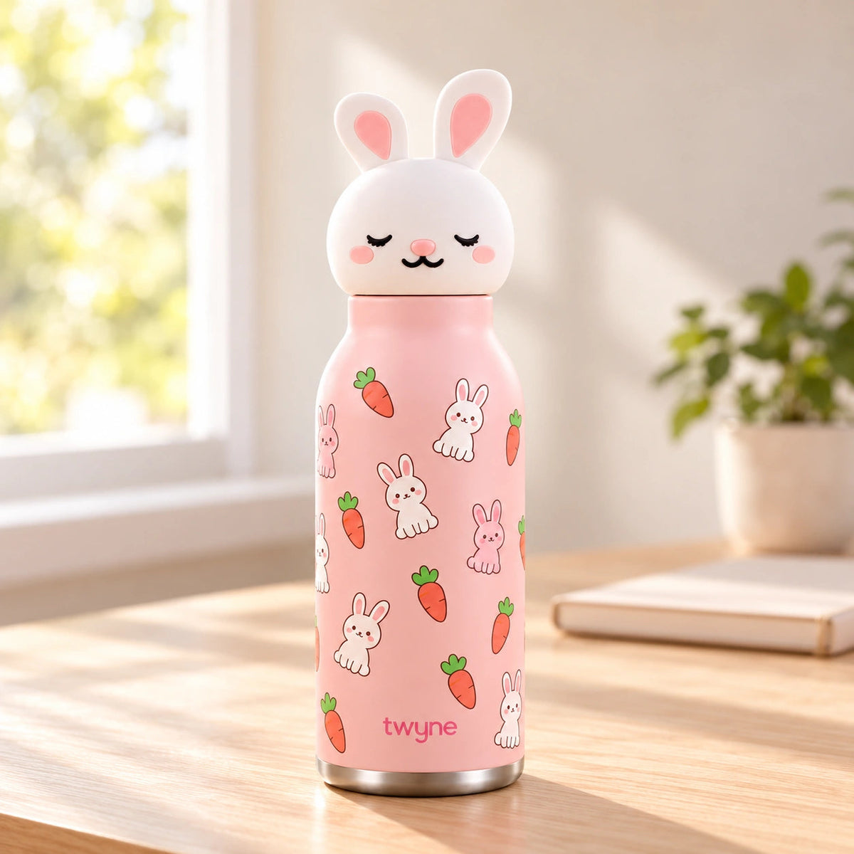 Twyne Rabbit bottle on a desk