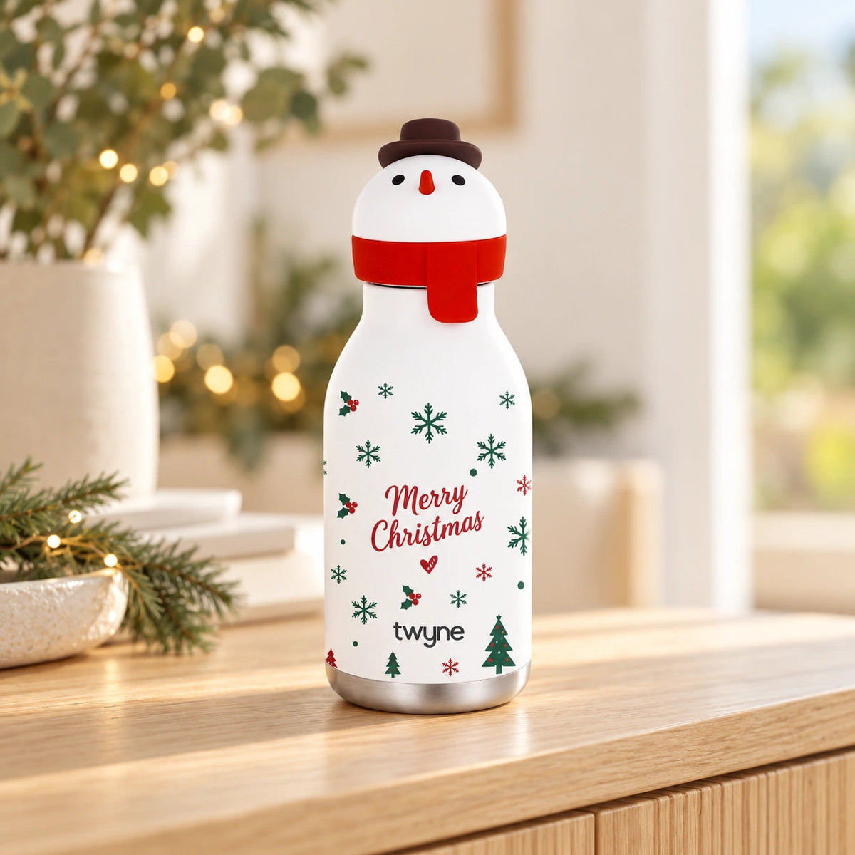 Twyne Snowman bottle lifestyle